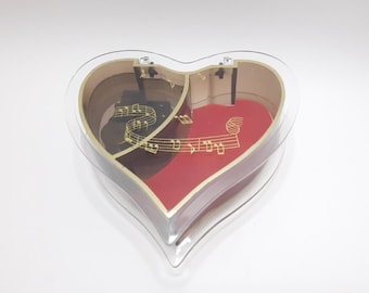 Sankyo Heart Shape Musical Jewelry Box