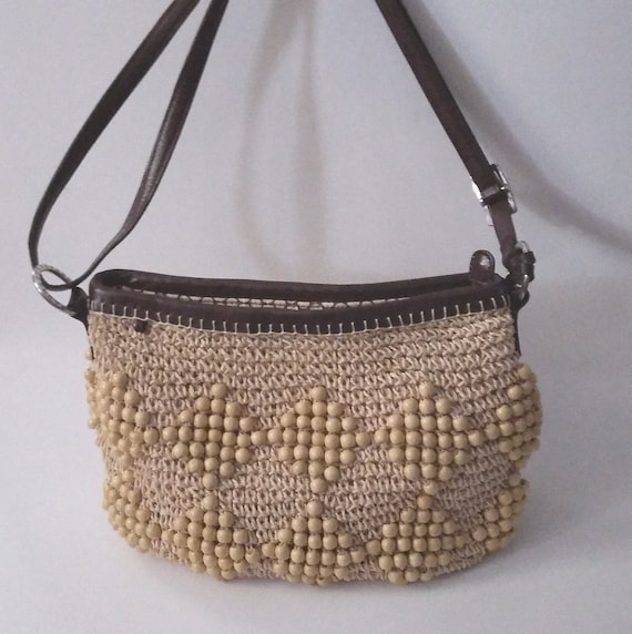 Brighton Straw Bag Handwoven Shoulder Bag Vintage - image 1