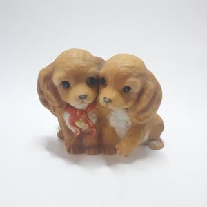 Vintage Masterpiece Porcelain Homco Puppies Figurine Dogs Made In Mexico