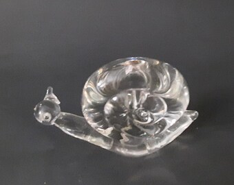 透明ガラスのカタツムリの置物 ペーパーウェイト - Etsy 日本