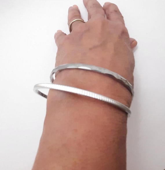 Silver Tone Monet Bangle Bracelets - image 6