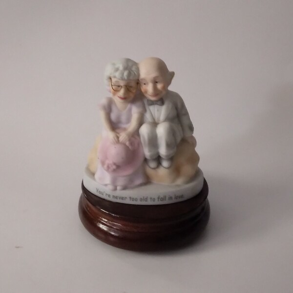 Vintage Lefton Musical Box Grandmom And Grandpa You Are Never Too Old To Fall In Love