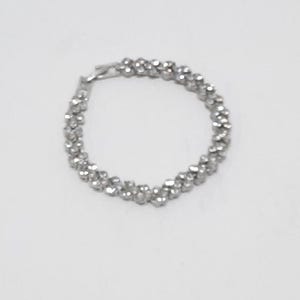 Vintage Rhinestones Silver Tone Bracelet