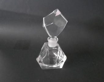 ヴィンテージ クリアガラス クリスタル香水瓶 - Etsy 日本