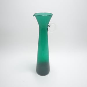 Green Glass Bud Vase With Handle