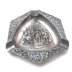 Vintage Silver Ornate Ashtray