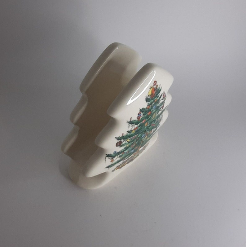 Vintage Spode Christmas Tree Napkin Holder Etsy