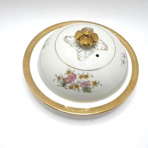 Vintage/Antique Cauldon England Charles R Lynde Dome Lid Cover Butter Dish