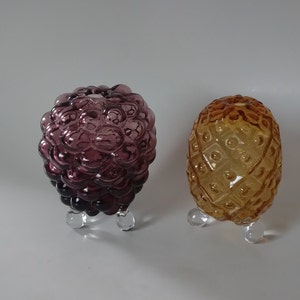 Art Verre Ananas Et Raisin En Forme De Figurines Fruits