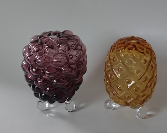 Art Verre Ananas Et Raisin En Forme De Figurines Fruits