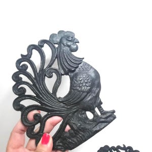Vintage Cast Iron Rooster/chicken Wall Plaque Decoration - Etsy