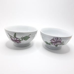 Pair of BIA Pink Flower Soup Bowls