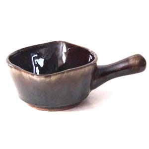 KITCHEN KING JAPAN Gravy Warmer Pottery Drip Glaze Brown