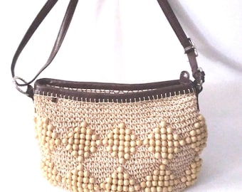 Brighton Straw Bag Handwoven Shoulder Bag Vintage