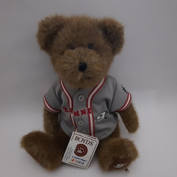 Vintage Boyds Plush Bear With NASCAR Jersey