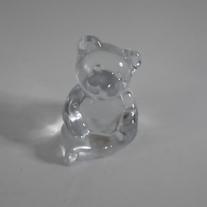 Lead Crystal Paperweight Teddy Bear