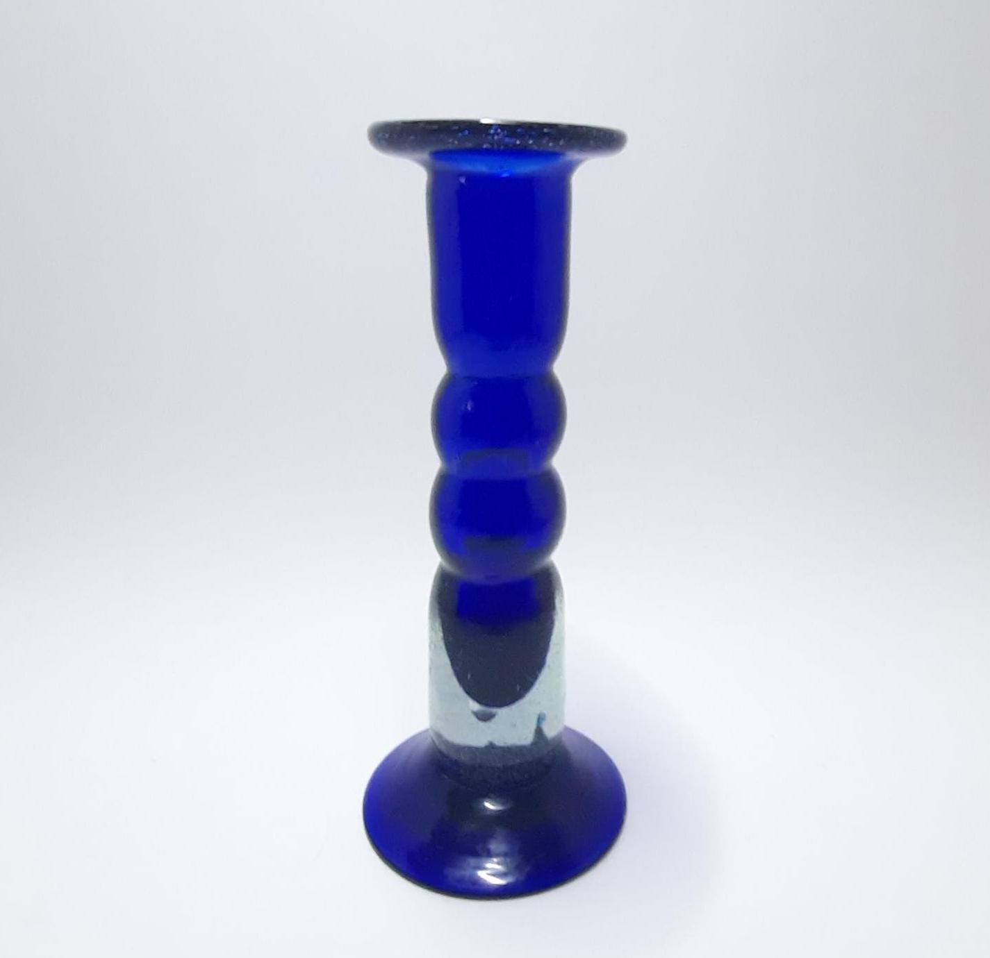 コバルトブルーガラスキャンドルホルダー - Etsy 日本