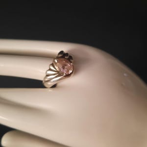Vintage Sterling Silver Pink CZ Ring
