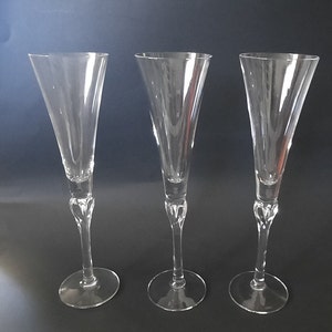 Vintage LENOX Champagne Flute Clear Glasses