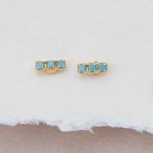 Turquoise Bar Stud *READY TO SHIP hypoallergenic earrings boho jewelry gift for friend turquoise earring handmade jewelry spring accessories
