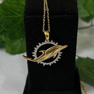 Miami dolphins gold clearance charm