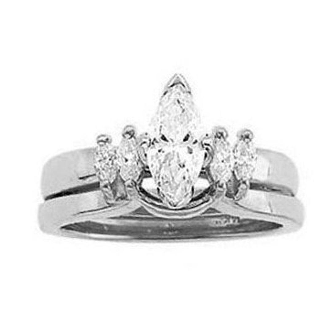 Marquise Diamond Wrap Diamond Ring Enhancer Wedding Ring Etsy