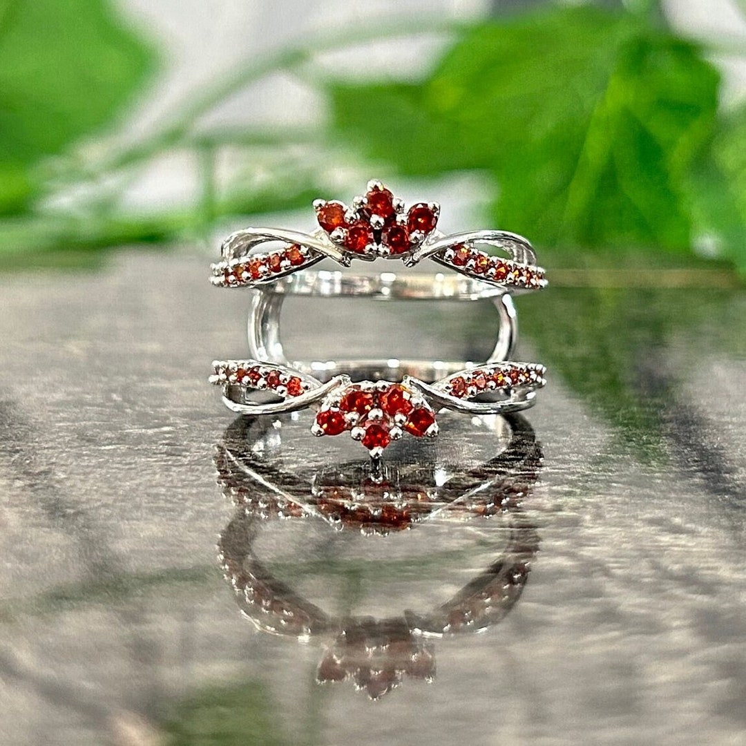 Ring Enhancer Wrap Engagement Ring Guard 925 Sterling Silver Wedding Ring Jacket