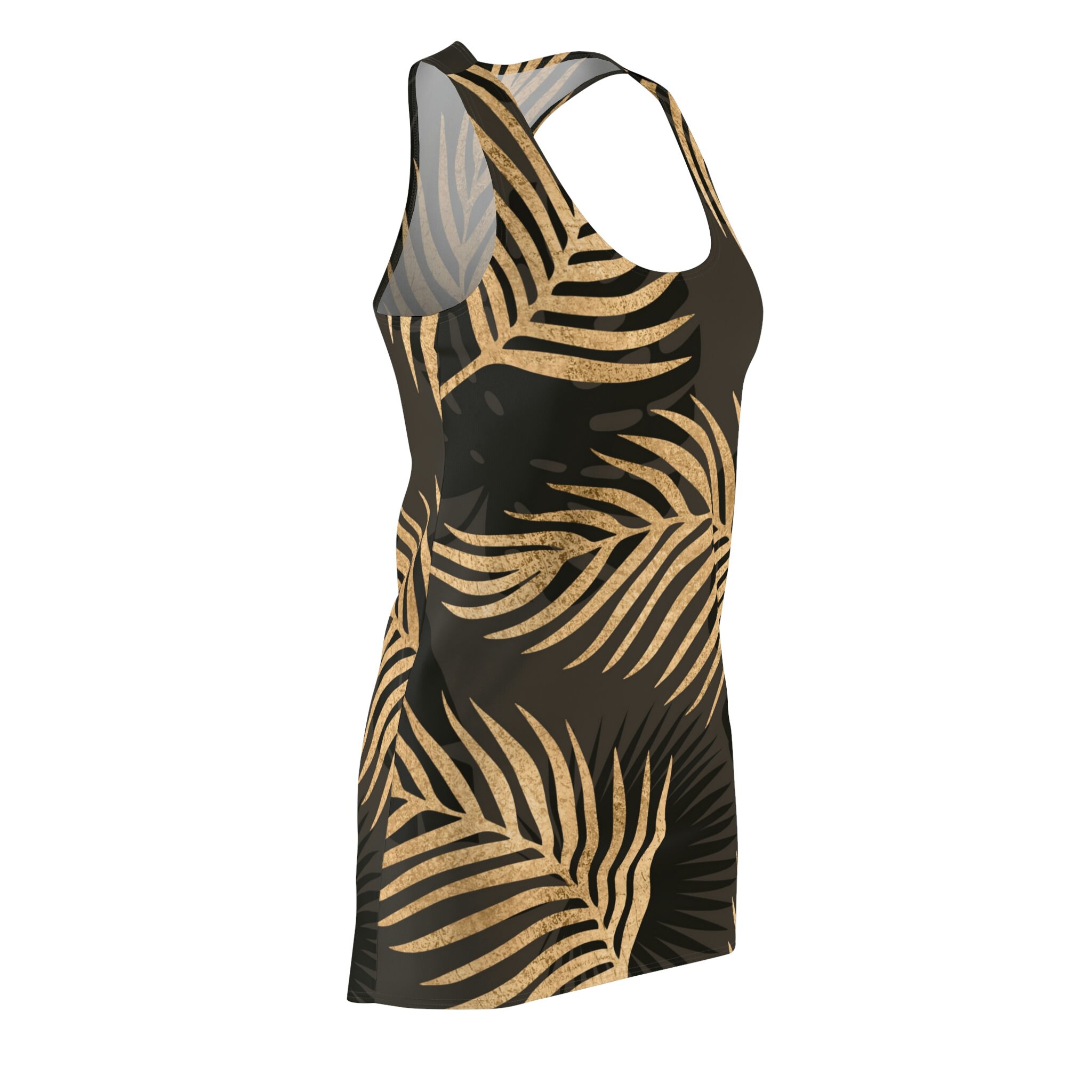 Palm Fronds Swimsuit Cover up Dress, Cute Cover Ups, Tank Top Dress