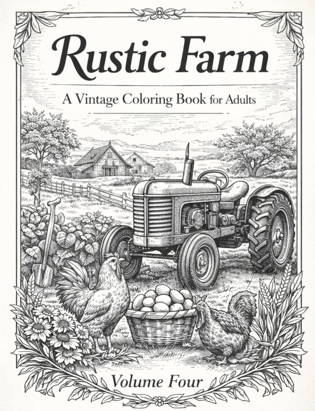 Rustic Farm Coloring Book – Vintage Autumn Harvest Scenes (PDF Download ...