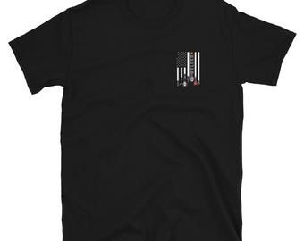 Welder T-Shirt Patriotic American Flag | Welding Tools Graphic Tee | Blue Collar Work Shirt | Welder Gift | Unisex Tee Short-Sleeve