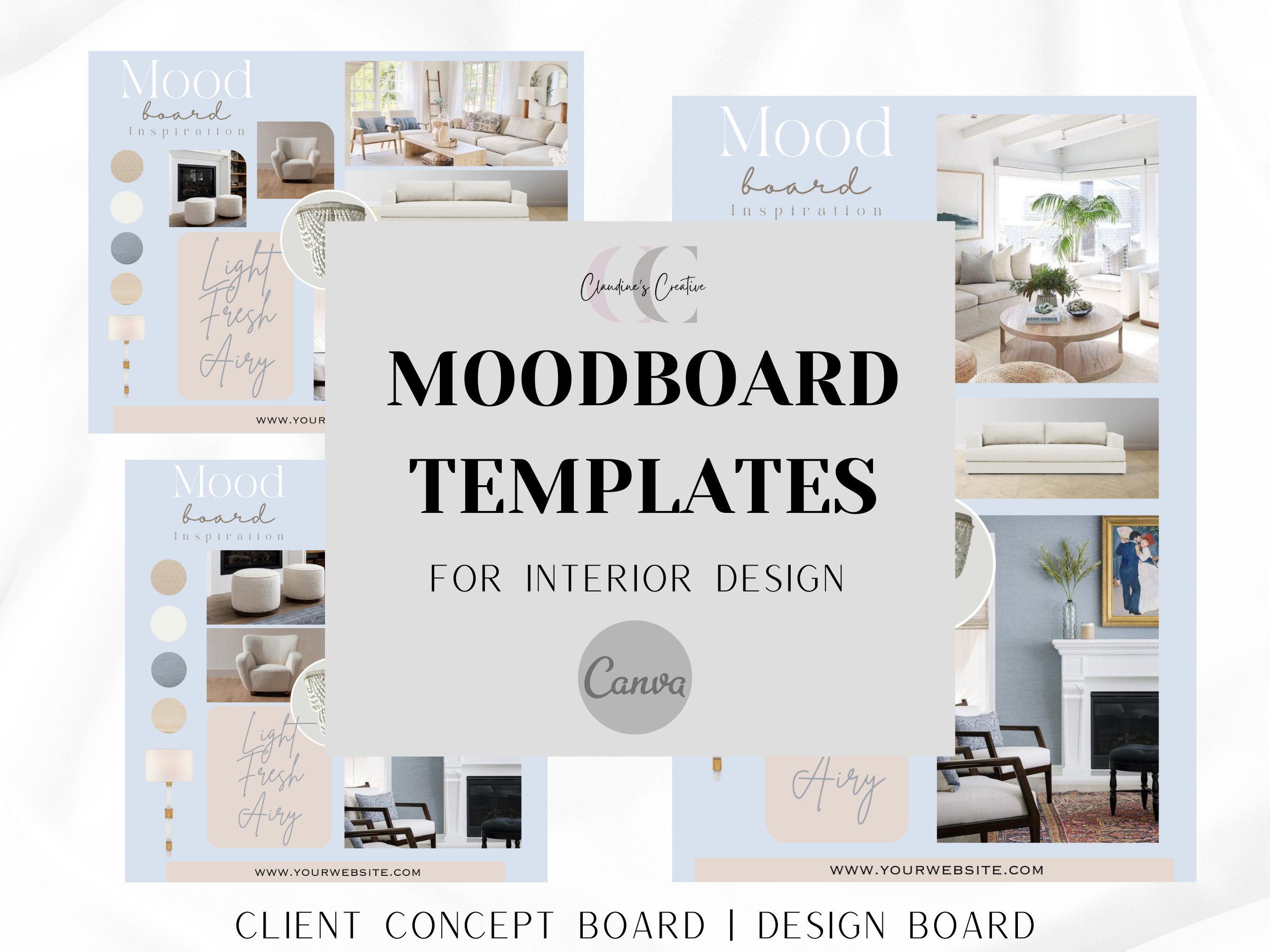 Moodboard Template for Interior Design, Home Decor, Concept Board ...