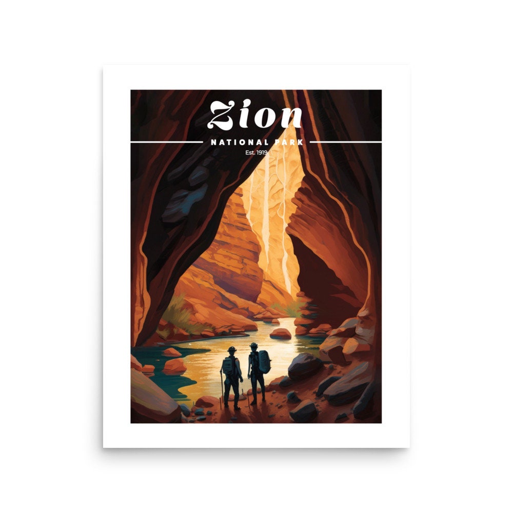 Discover Voyage Vintage: Parc National De Zion Poster