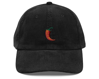 Chili Pepper Vintage Corduroy Cap