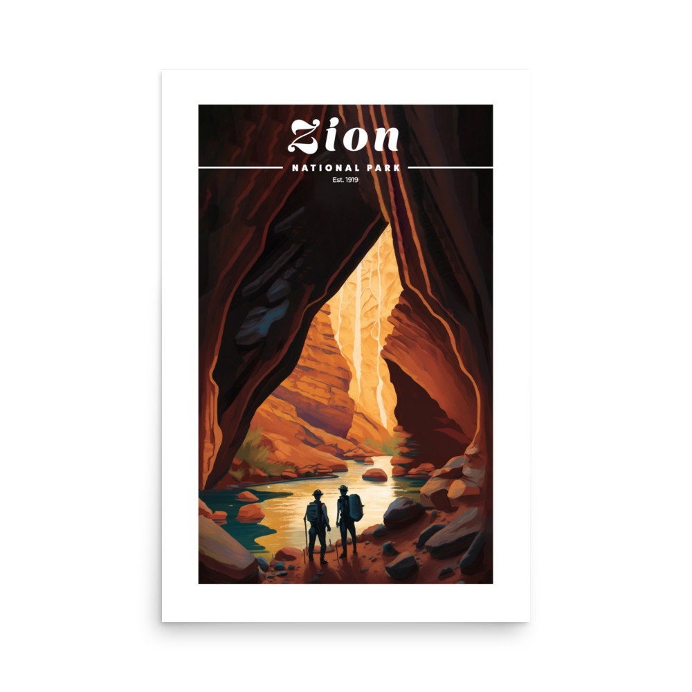 Discover Voyage Vintage: Parc National De Zion Poster