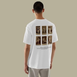 T-shirt bio surdimensionné et épais avec cartes de cigarettes d'actrices