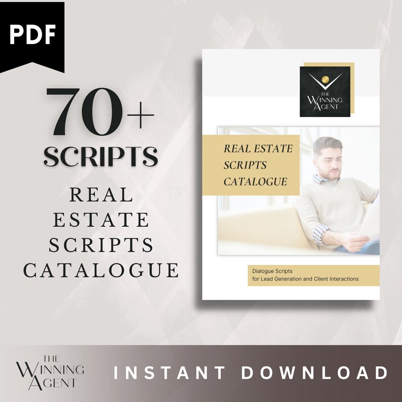 Real Estate Scripts Catalogue Printable Realtor Template Etsy