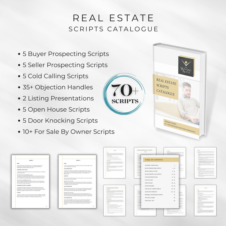 Real Estate Scripts Catalogue Printable Realtor Template Etsy