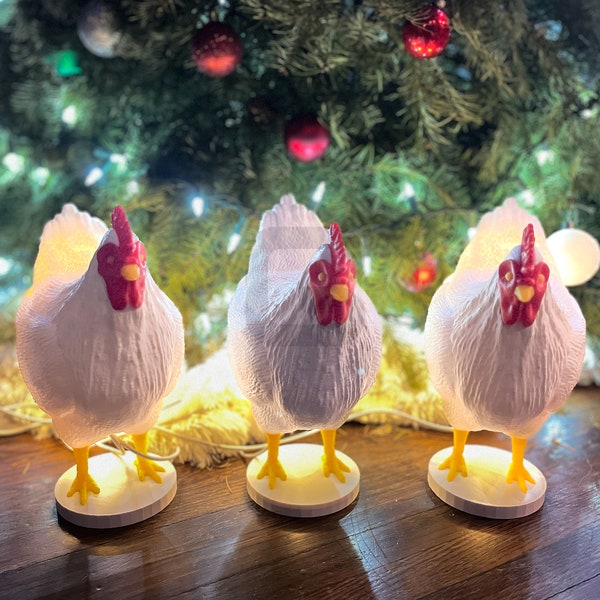 Lichtfrohe Leuchte: 3D gedruckte Schreibtischlampe Huhn & Ei - Dein gemütlicher Begleiter