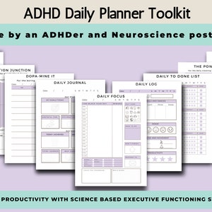 ADHD Daily Planner (made by an ADHDer), To Do List, PRINTABLE Adult ADHD simple planner, organizer