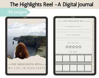 The Highlights Reel Digital journal | Bucket list | photo album | Goodnotes | Notability |Travel diary | iPad Planner | Digital Diary |