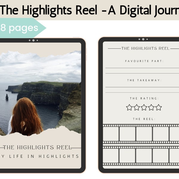 The Highlights Reel Digital journal | Bucket list | photo album | Goodnotes | Notability |Travel diary | iPad Planner | Digital Diary |