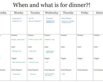 Weekly Menu Planner (Blank)