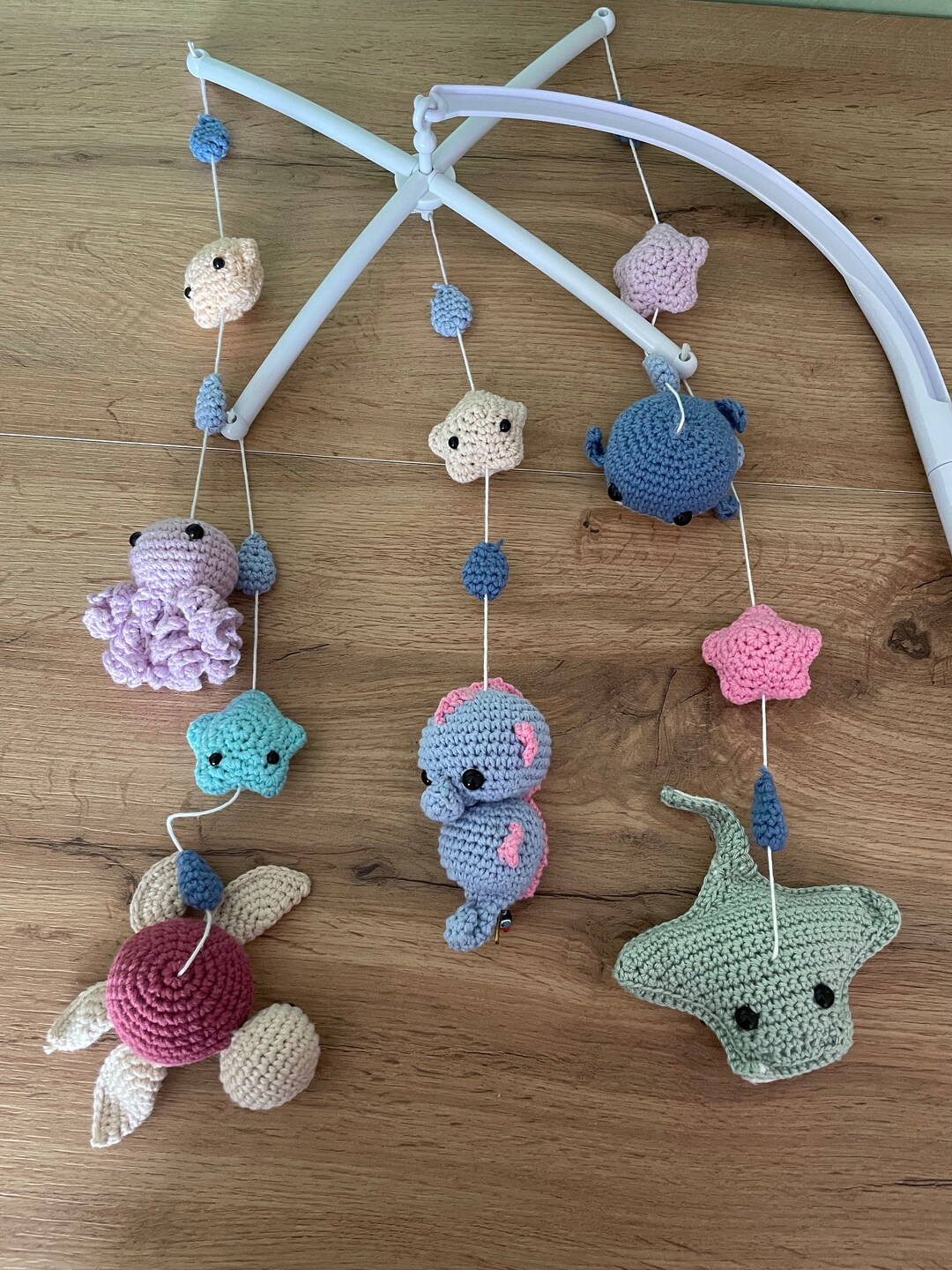 Crocheted Mobile Sea Creatures - Etsy