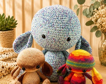 Crocheted Stummelchen – Amigurumi cuddly toy, small and large, gift idea for children & babies