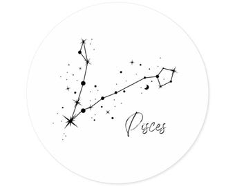 Sticker sterrenbeeld Vissen, astrologiesticker voor laptop, waterfles, dagboek, auto, verjaardagscadeau
