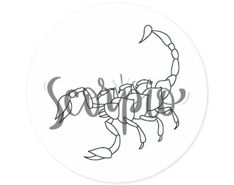 Pegatina del signo zodiacal Escorpio, calcomanía de astrología del zodíaco, vinilo impermeable