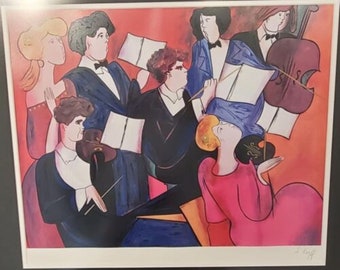 Linda Le Kinff Accords Serio Lithograph Signed in Plate of 9500