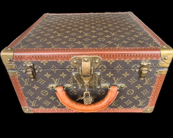 Louis Vuitton Steamer Trunk Monogram Canvas With Original Trays Antique  Luggage