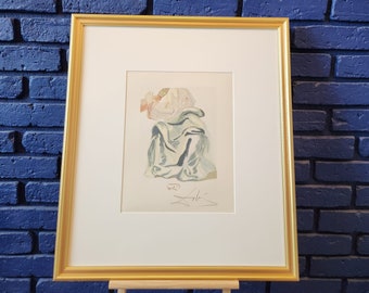 Newly Framed Salvador Dali - Paradis 30: At the Empyrean (hand signed in pencil) - wood engraving