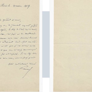Raymond Poincaré - Präsident der Französischen Republik - schöner signierter Brief - 1919